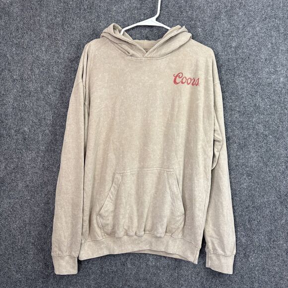 Other - Coors Sweatshirt Mens Size M Beige Hoodie The Original Cowboy